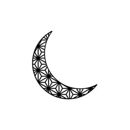 Wallity Crescent 2 - Accesorio decorativo de pared de metal Negro